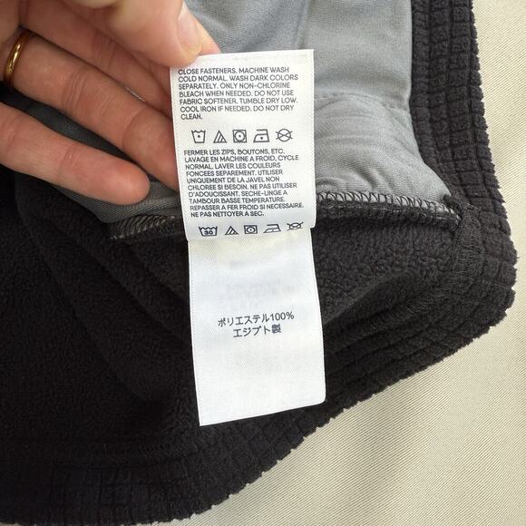 Lands End Grid Fleece Zip Up Jacket Womens M Gorpcore Hiking Outdoor Thermal - Picture 9 of 13